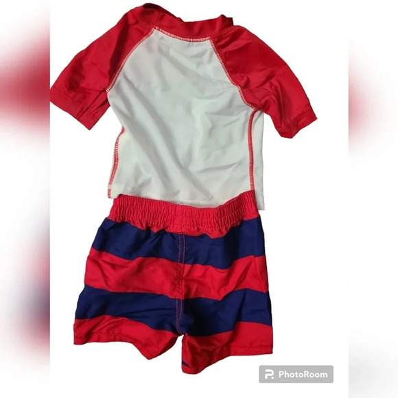 Old Navy Pirate Captain 3/4 Sleeve Infant Bathing Suit - Picture 2 of 3